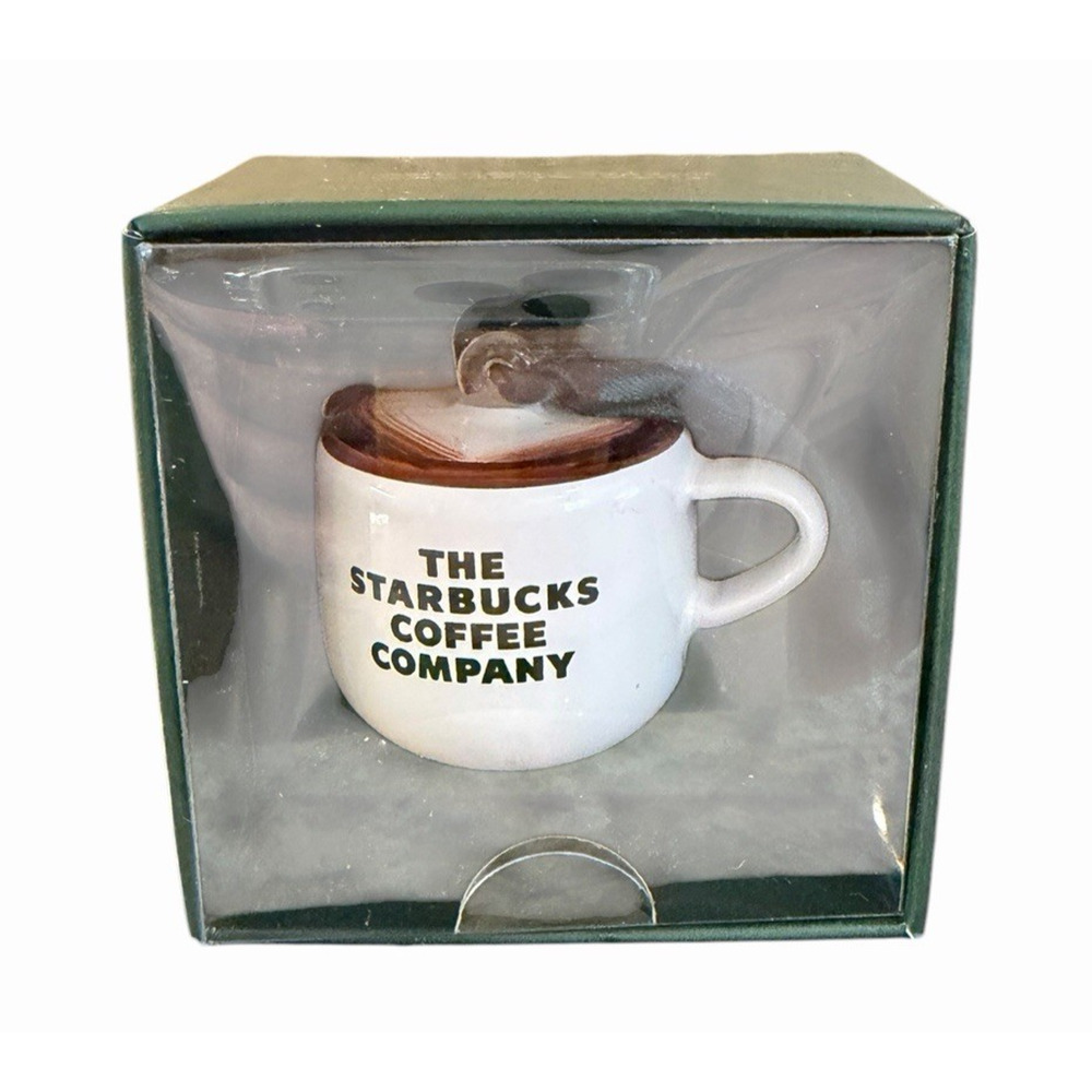 2025 Starbucks Xmas‎ Holiday Espresso Cup Ornament Christmas Winter Ceramic
